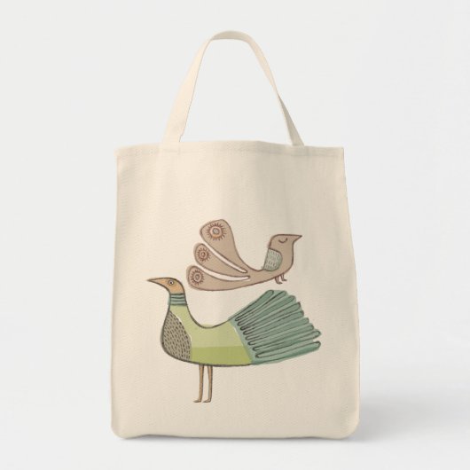quirkybirds Lebensmittelgeschäft-Tasche Tragetasche (Vorne)