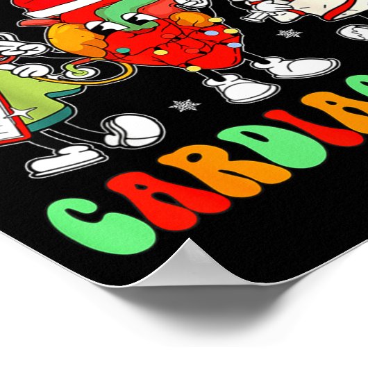 Quit Fibbin Cardiac Christmas Crew Cardiac Techs S Poster (Ecke)