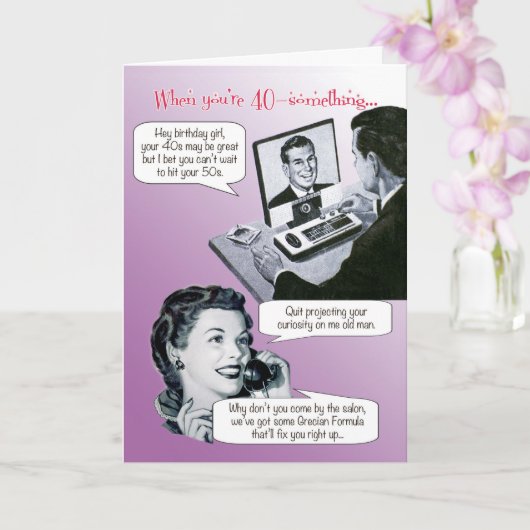 Quit Projecting Your Curiosity Birthday Karte (Orchidee)