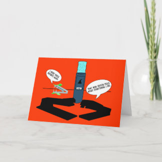 QUIT WORK GREETING CARD KARTE