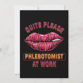 Quite bitte Phlebotomist Phlebotomie Lips Blood Gi Einladung (Vorderseite)