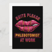 Quite bitte Phlebotomist Phlebotomie Lips Blood Gi Einladung (Vorne/Hinten)