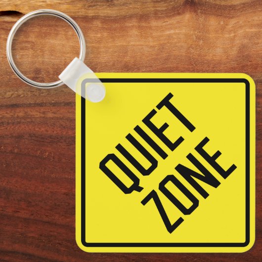 Quite Zone Metal Square Schlüsselanhänger (Vorderseite)