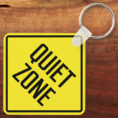 Quite Zone Metal Square Schlüsselanhänger (Rückseite)