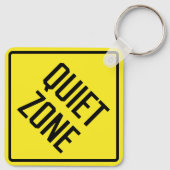 Quite Zone Metal Square Schlüsselanhänger (Rückseite)