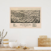 Quitman, GA Panorama Karte - 1885 Poster (Küche)