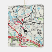 Quitman TX Road Map Keramikornament (Links)