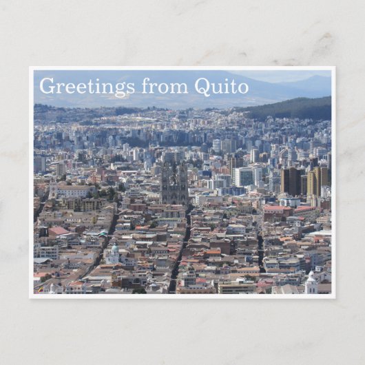 Quito City Greetings Postkarte (Vorderseite)