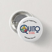Quito Ecuador 2026 Internationaler Konventions Pin Button (Vorne & Hinten)