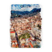 Quito Ecuador Cityscape Magnet (Vertikal)