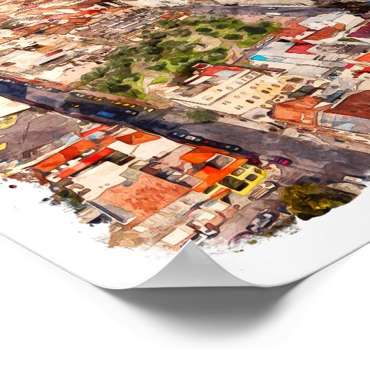 Quito Ecuador Cityscape Poster (Ecke)