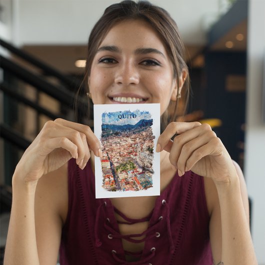 Quito Ecuador Cityscape Postkarte