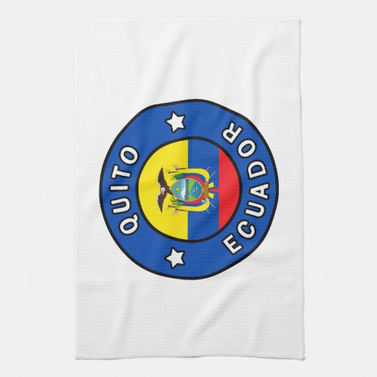 Quito Ecuador Geschirrtuch (Vertikal)