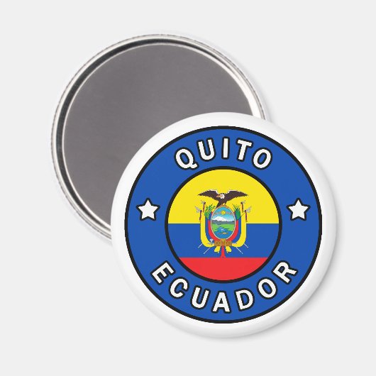 Quito Ecuador Magnet (Vorderseite/Rückseite)