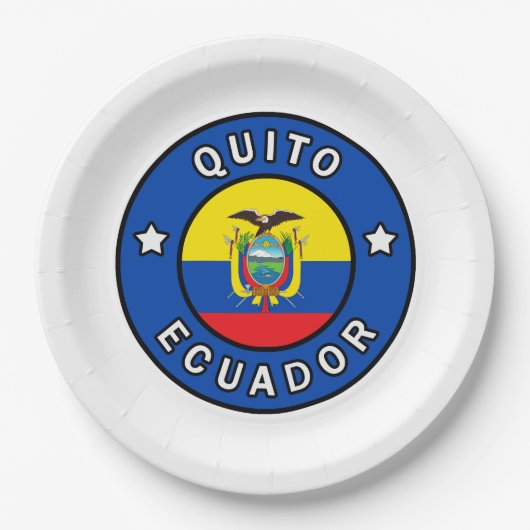 Quito Ecuador Pappteller (Vorderseite)