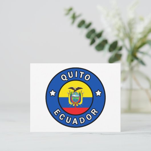 Quito Ecuador Postkarte (Stehend Vorderseite)