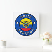 Quito Ecuador Quadratische Wanduhr (Zuhause)