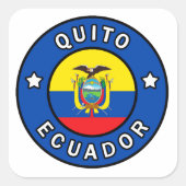 Quito Ecuador Quadratischer Aufkleber (Vorderseite)