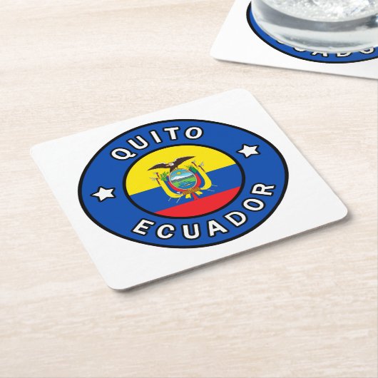 Quito Ecuador Rechteckiger Pappuntersetzer (angewinkelt)