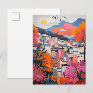 Quito Ecuador Reise Stadt Malerei Ästhetik Postkarte