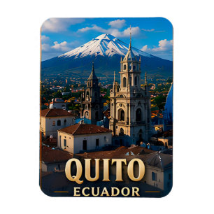 Quito Ecuador Reise Stadt Souvenir Andenken Magnet