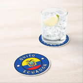 Quito Ecuador Runder Pappuntersetzer (Vor Ort)