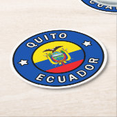 Quito Ecuador Runder Pappuntersetzer (Angewinkelt)