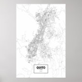 Quito, Ecuador (schwarz auf weiß) Poster (Vorne)