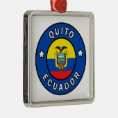 Quito Ecuador Silbernes Ornament (Rechts)