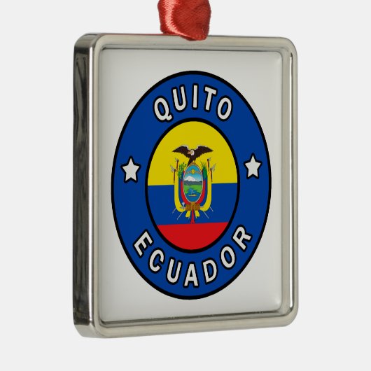 Quito Ecuador Silbernes Ornament (Rechts)