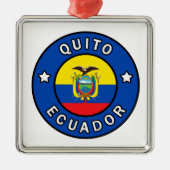 Quito Ecuador Silbernes Ornament (Vorne)