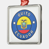 Quito Ecuador Silbernes Ornament (Links)