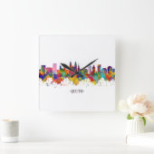Quito Ecuador Skyline Quadratische Wanduhr (Zuhause)