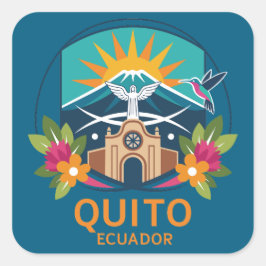 Quito Ecuador South America Quadratischer Aufkleber