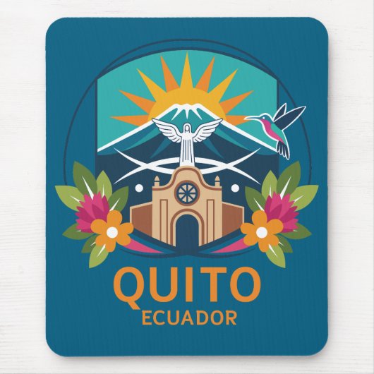 Quito Ecuador Südamerika Mousepad (Vorne)