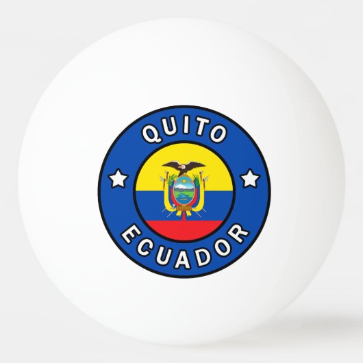 Quito Ecuador Tischtennisball (Vorderseite)