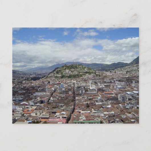 Quito, Luftbild Ecuadors Postkarte (Vorderseite)