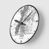 Quito Uhr Stadt Linienkunst (Winkel)