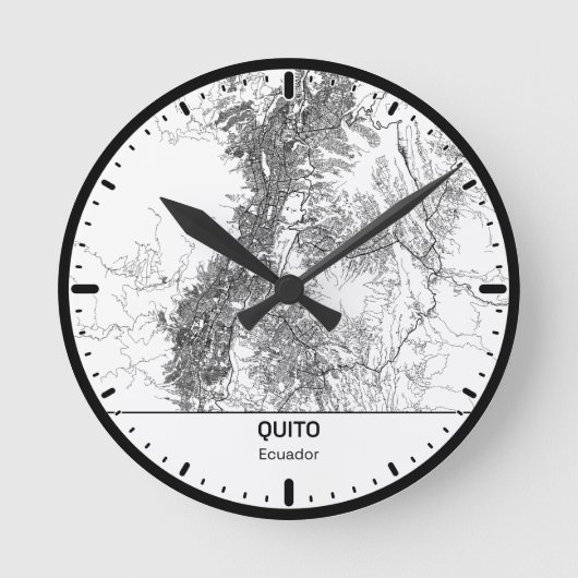 Quito Uhr Stadt Linienkunst (Vorderseite)