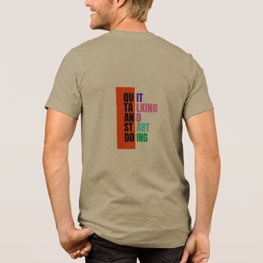 #QuitTalking&StartDoingT-Shirt Tri-Blend Shirt (Rückseite)