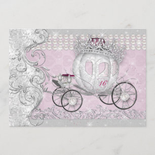 Quitte Anos Bling Prinzessin-Sweet 16 Wagen Einladung