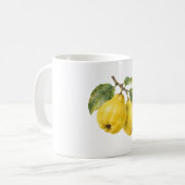 Quittenfrüchte mit Blättern Kaffeetasse (Vorderseite Links)