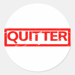 Quitter-Briefmarke Runder Aufkleber