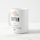 Quitter I Gemein Happy Retirement Herzlichen Glück Kaffeetasse (Vorderseite Links)