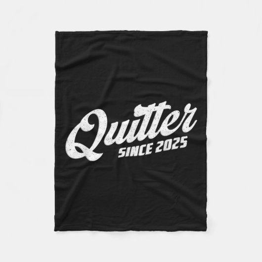 Quitter Since 2025 Non-smoker Quit Smoking Fleecedecke (Vorderseite)