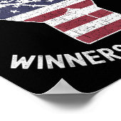 Quitters Never Win And Winners Never Quit Motivati Poster (Ecke)