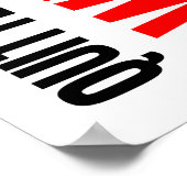 Quitters nie gewinnen Gewinner nie aufhören Poster (Ecke)