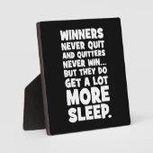 Quitts nie gewinnen, aber sie werden schlafender - fotoplatte (Vorderseite)