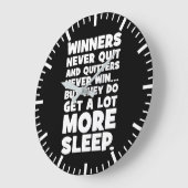 Quitts nie gewinnen, aber sie werden schlafender - große wanduhr (Winkel)