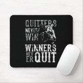 Quitts nie gewinnen mit Tiger Black Mouse Pad Mousepad (Mit Mouse)